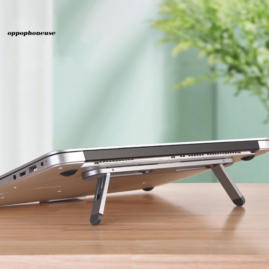 Giá Đỡ Gấp Gọn Dành Cho Macbook/Lap Top, Metal Laptop Stand, Khung Hợp Kim Nhôm CNC, Doron MS102, Có Tùy Chỉnh Góc Nghiêng - Hàng Chính Hãng