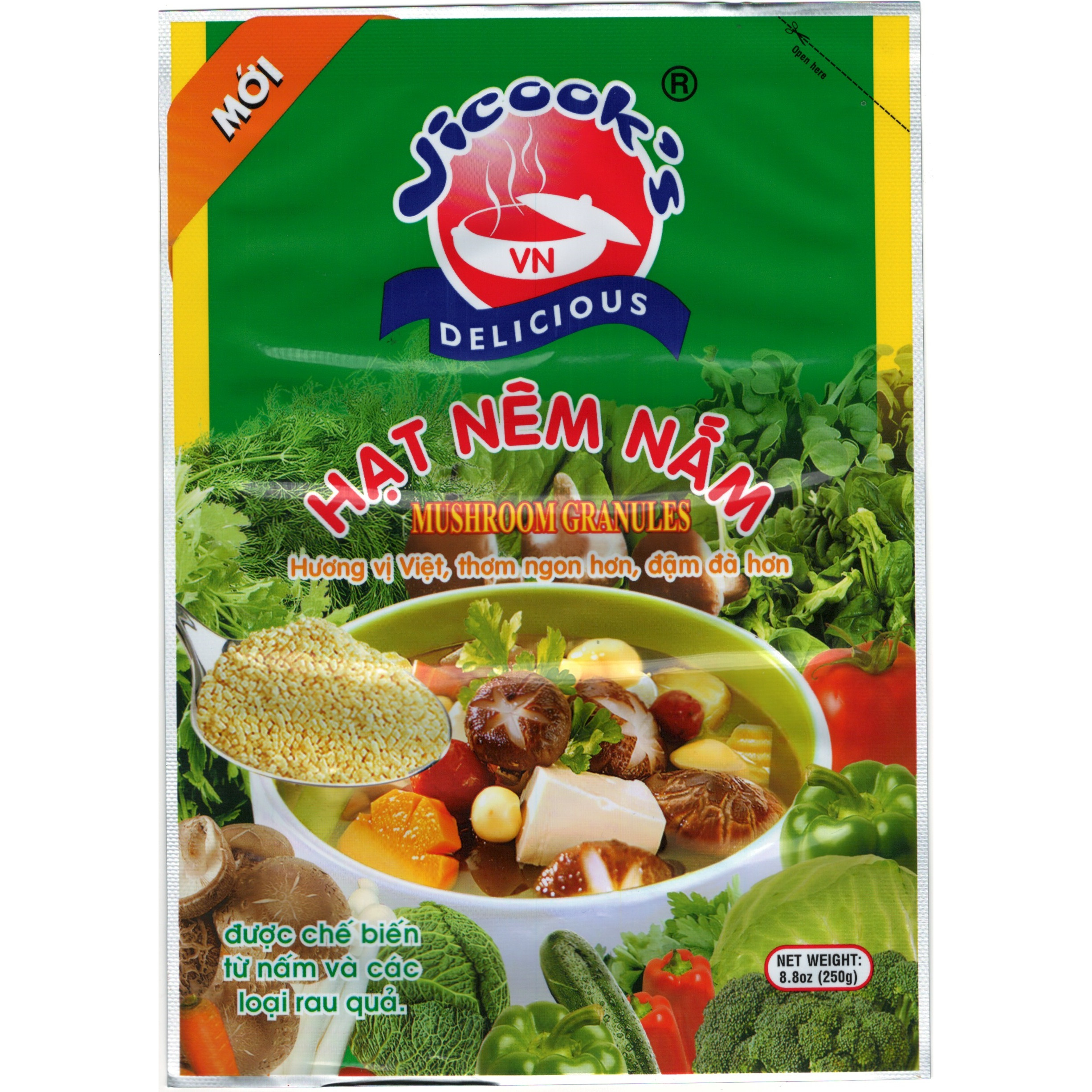 4 gói Hạt nêm Nấm Vicook's 250gr/gói