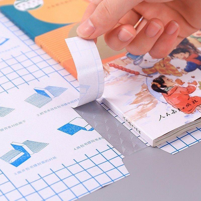Combo 30 Decal bọc sách, bọc vở trong suốt chống thấm kích thước 43x30 và 28x38, 47x34