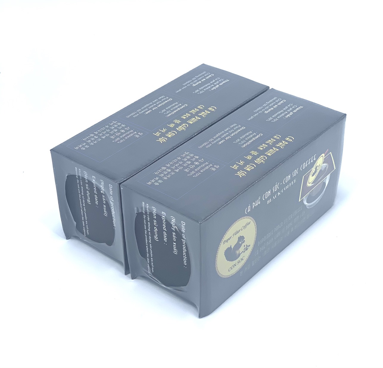 Cà phê Con Sóc phin lọc đơn đen - 02 Hộp