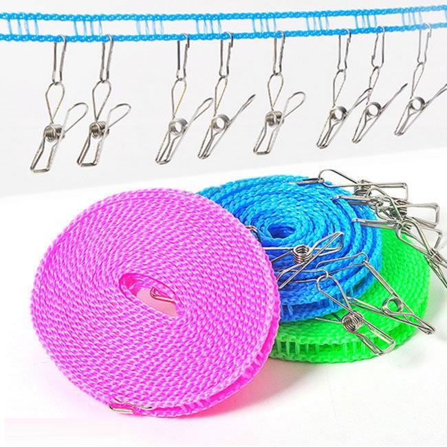 Combo 2 dây phơi quần áo thông minh 5m - cực tiện lợi - dây phơi chắc chắn siêu bền