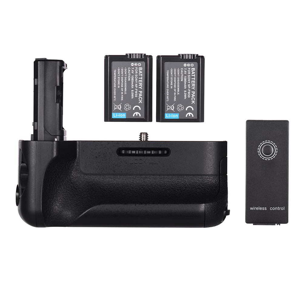 Báng Cầm Pin Tặng Kèm Pin NP-FW50 Điều Khiển Không Dây 2.4G Cho Sony A7II A7M2 A7R2