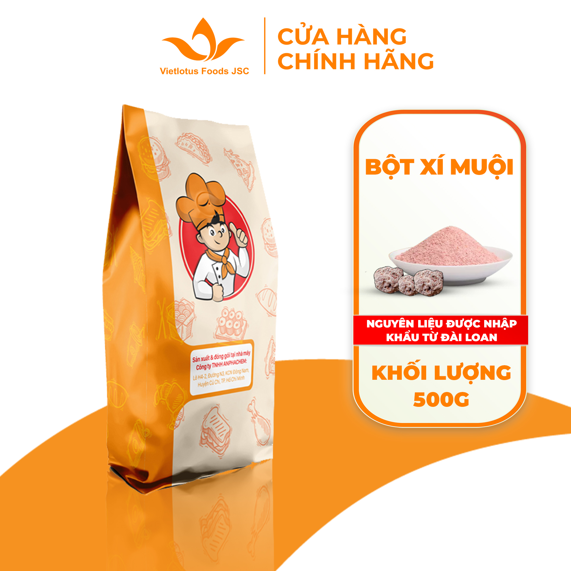 Bột Xí Muội Orange Chef - Túi 500 gram