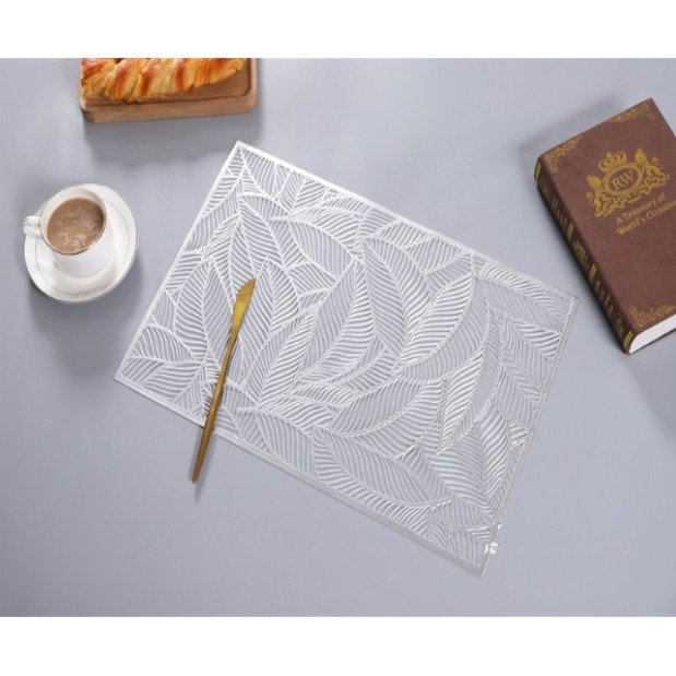LEAF Khăn lót bàn ăn lá bạc 7141