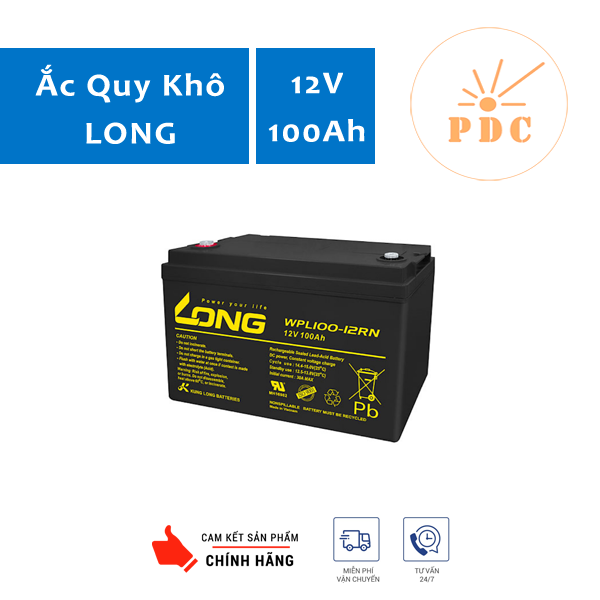 Ắc Quy Long 12V 100Ah – WPL100-12RN -