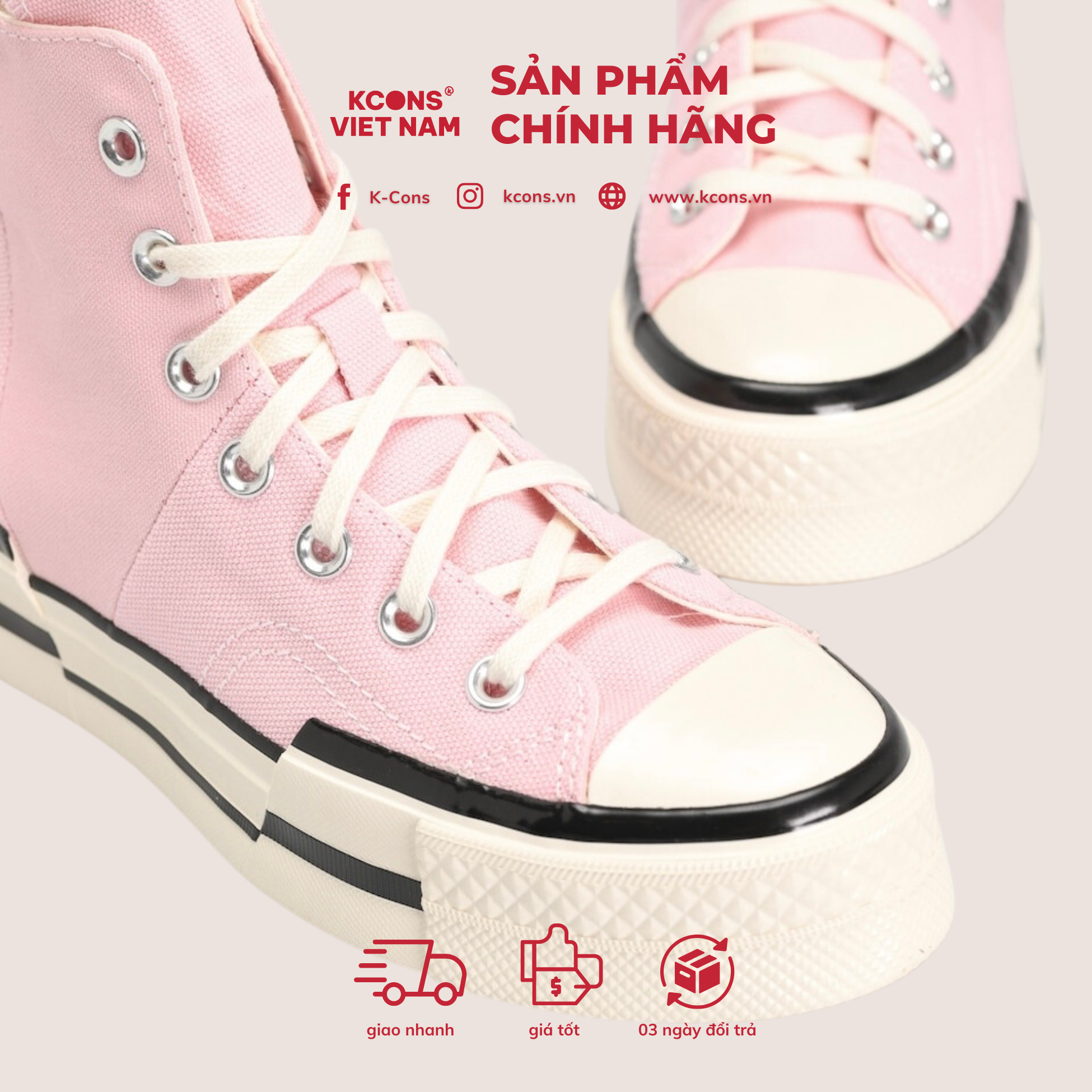 Giày Converse 1970s Plus Sunrise Pink Cao Cổ A04366C