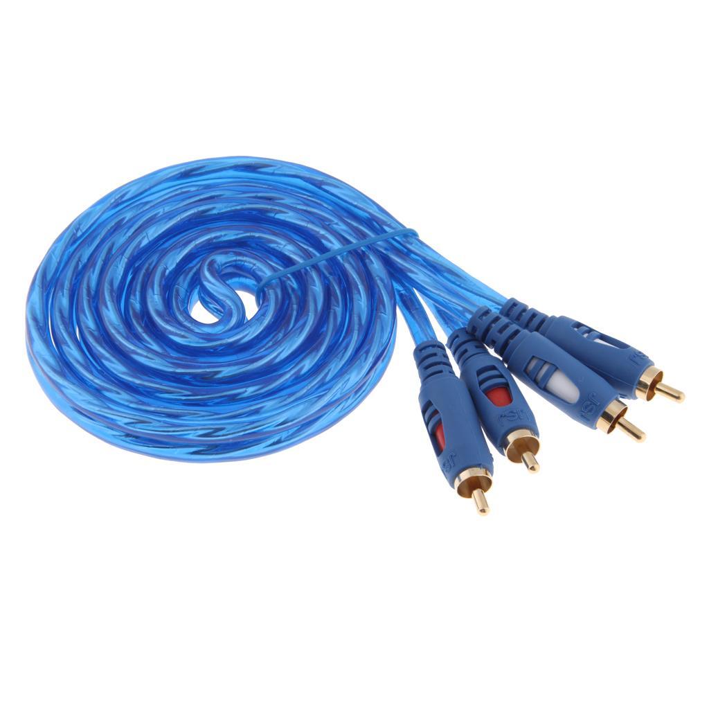 2 RCA Male to 2 RCA Male Adapter Audio Video Stereo Extension Cable