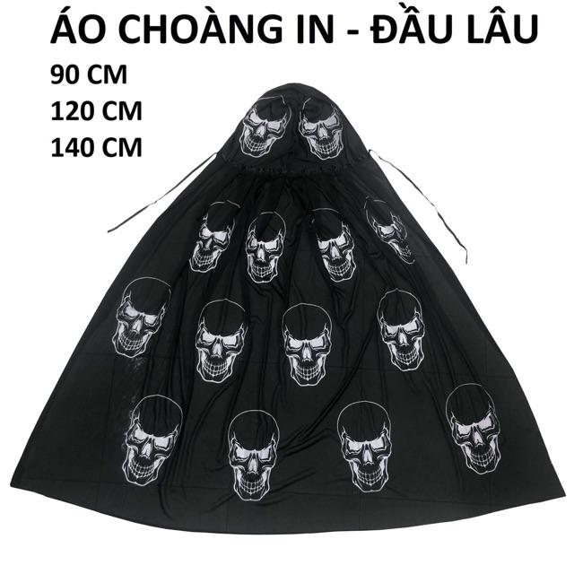 Áo choàng in hình đầu lâu Halloween