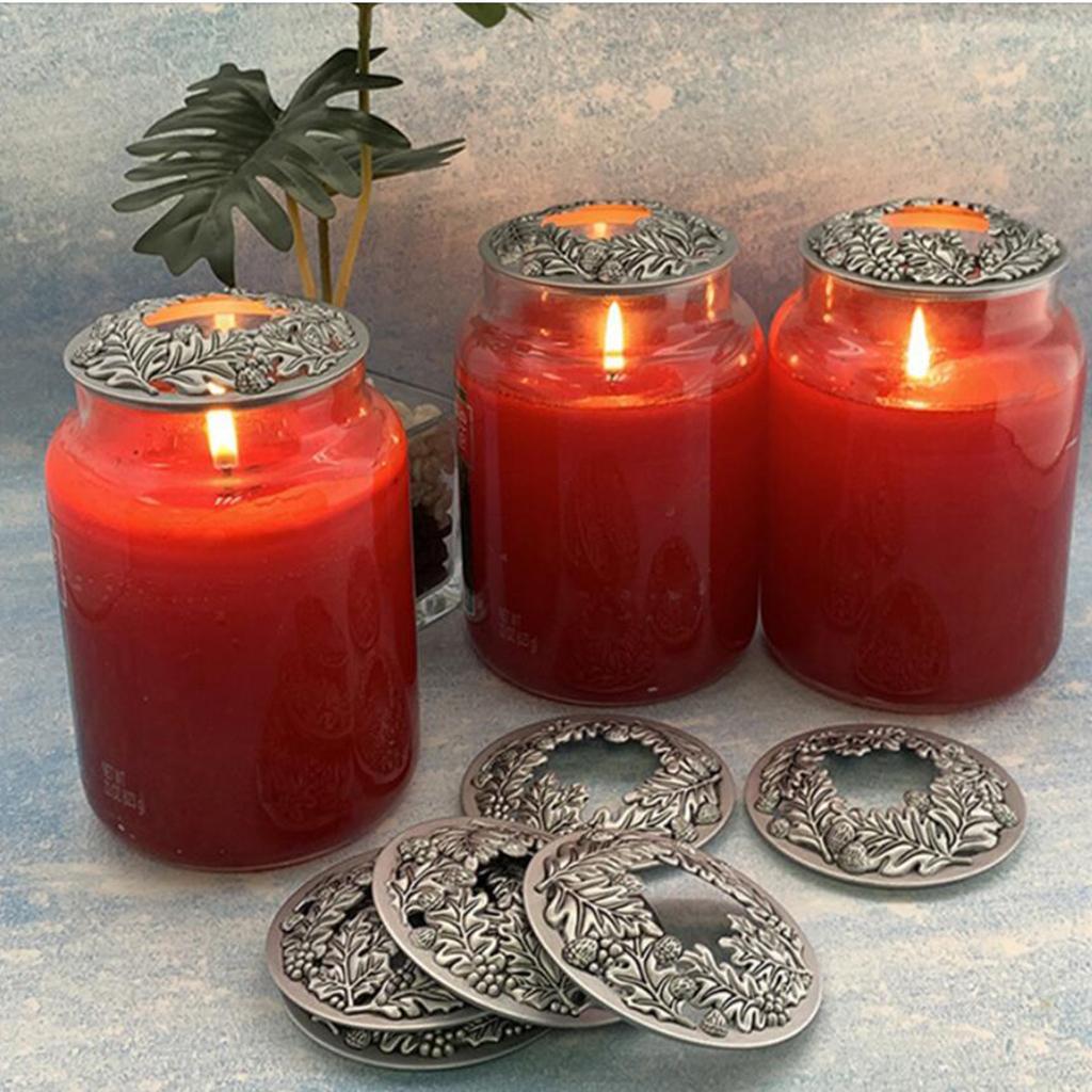 2pcs Jar Candles Topper Wedding Scented Lid Aromatherapy Shades Cover Home Tabletop Decor