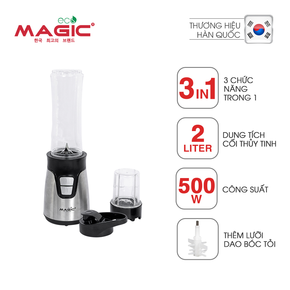 Máy xay thực phẩm đa năng 3in1 Magic Eco AC-17 2L - Hàng chính hãng