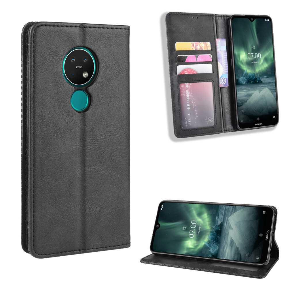 Bao da dạng ví, nam châm dành cho Nokia 7.2 Luxury Leather Case - Hàng nhập khẩu