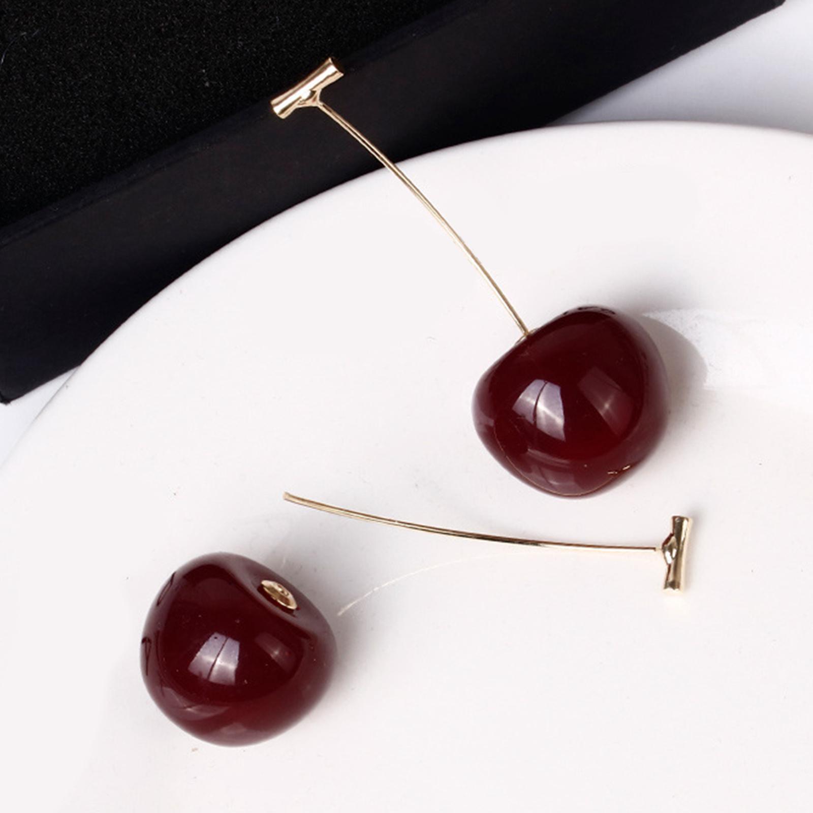 Cherry Earrings ,Dangle Drop Earrings, Cute Earrings ,Statement Acrylic Earrings ,Dangling Earrings Pendant Earrings for Prom Wedding Daily Wear