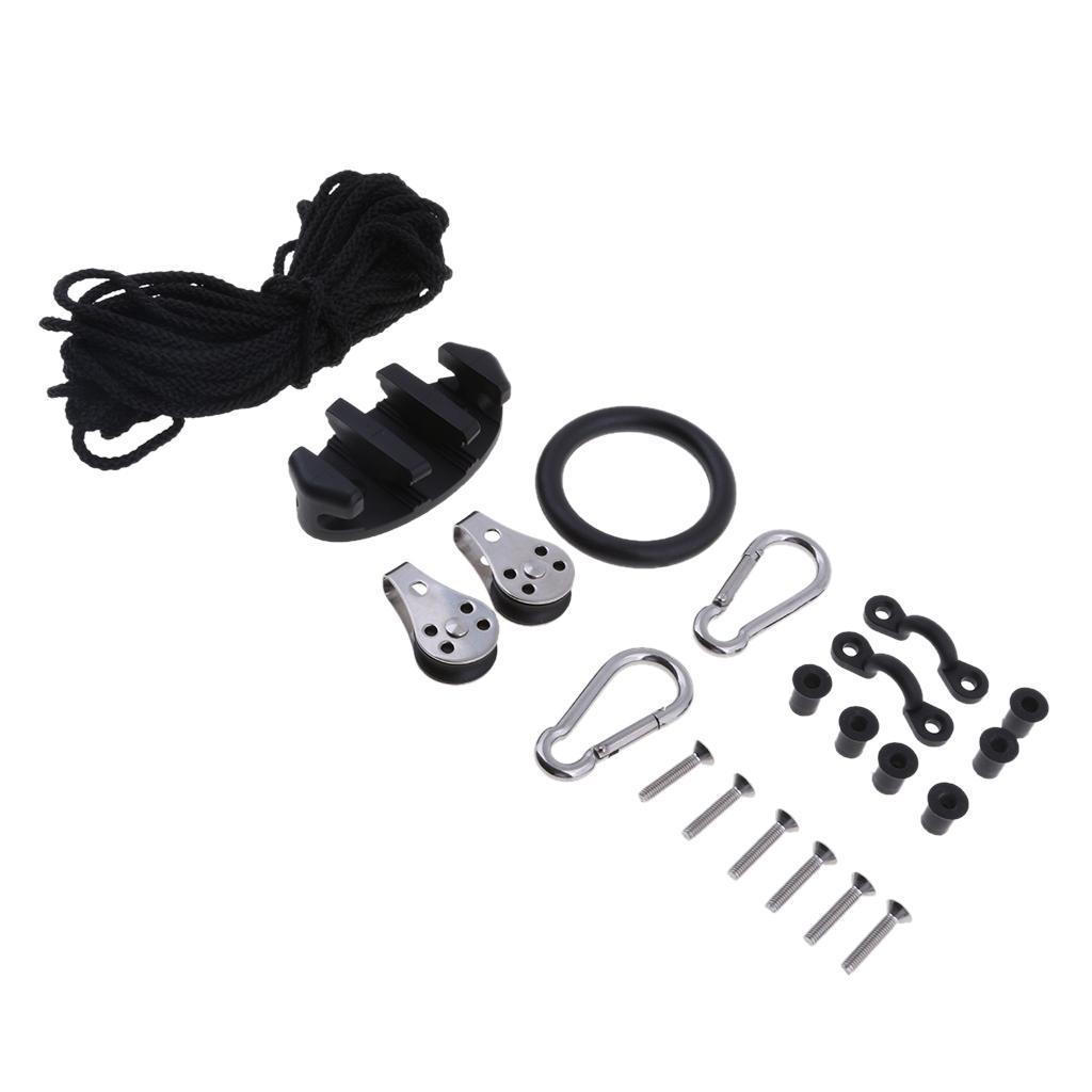 Kayak  Anchor Trolley Kit Rope Cleat Hook Marine