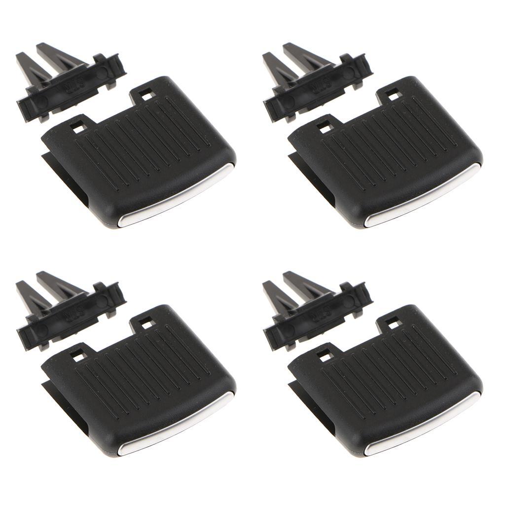 4pcs Black Car Front Air Conditioning Vent Outlet Tab Clip - 06-11