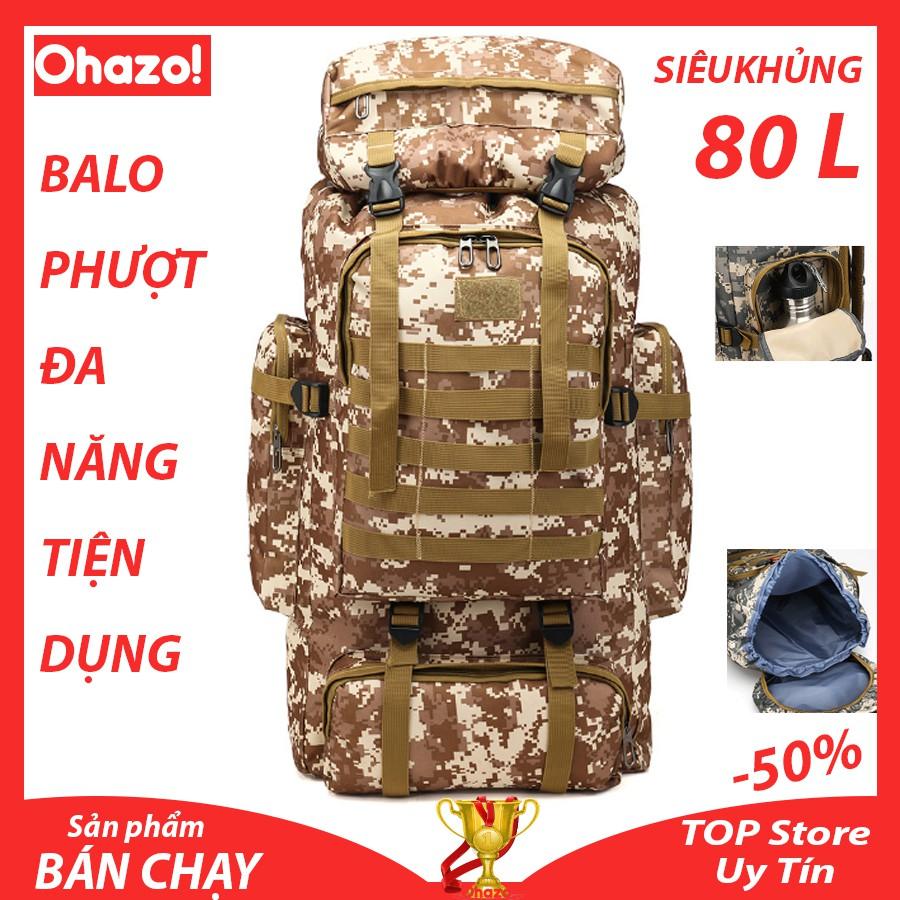 Balo du lịch, phượt cao cấp 80L, Balo PUBG Game công suất lớn cho dân phượt Ohazo! BL104