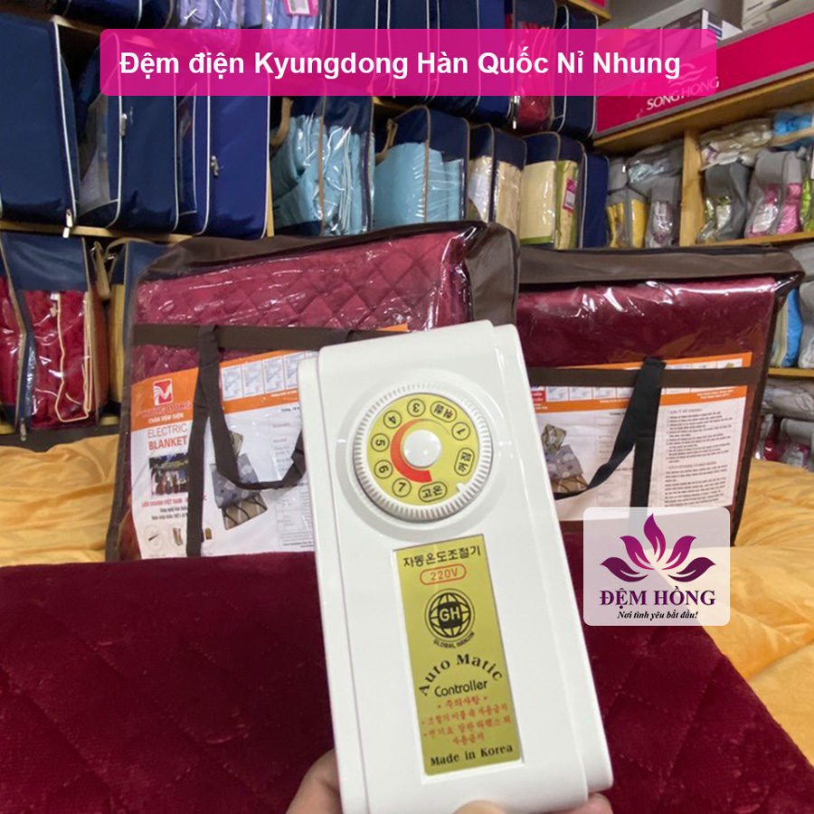 Đệm điện Kyungdong nỉ nhung