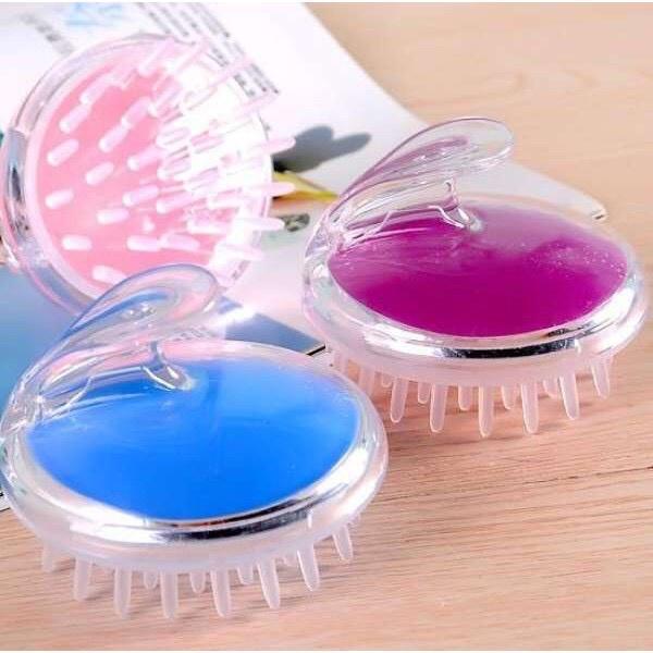 Lượt Gội Đầu Silicon Massage - Lược Chải đầu Silicone siêu đàn hồi giúp chống gãy rụng, gỡ rối tóc