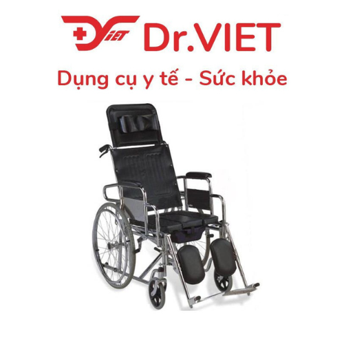 Xe lăn tay vệ sinh tại chỗ Lucass X-8C/X-8CB nhập khẩu chính hãng chất lượng cao dành cho người già và bệnh nhân