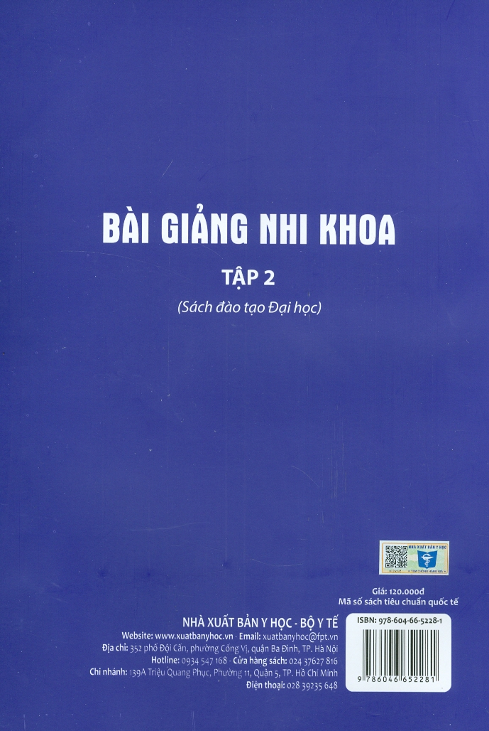 Bài Giảng Nhi Khoa Tập 2 (Sách đào tạo Đại học) - Tái bản 2021