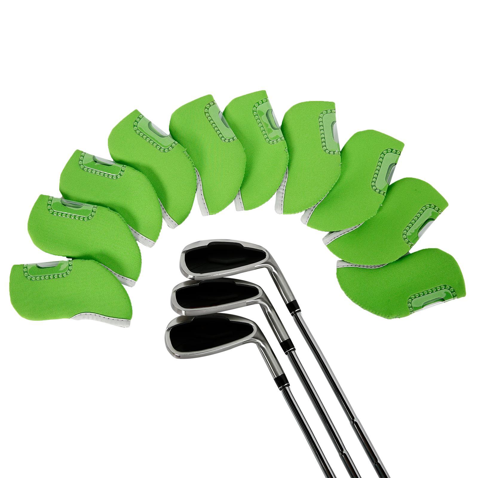 10Pcs Golf Iron Covers Set Golf Club Head Covers for Most Irons Head Display