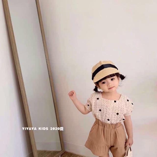 Set áo đũi quần short cho bé