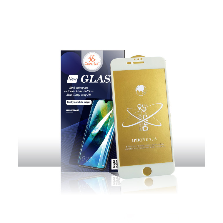 Kính Cường Lực CAPARIES Gold Premium Cho IPHONE Cho Gaming , Chống Vân Tay, Trầy, Va Đập - Chính Hãng Caparies