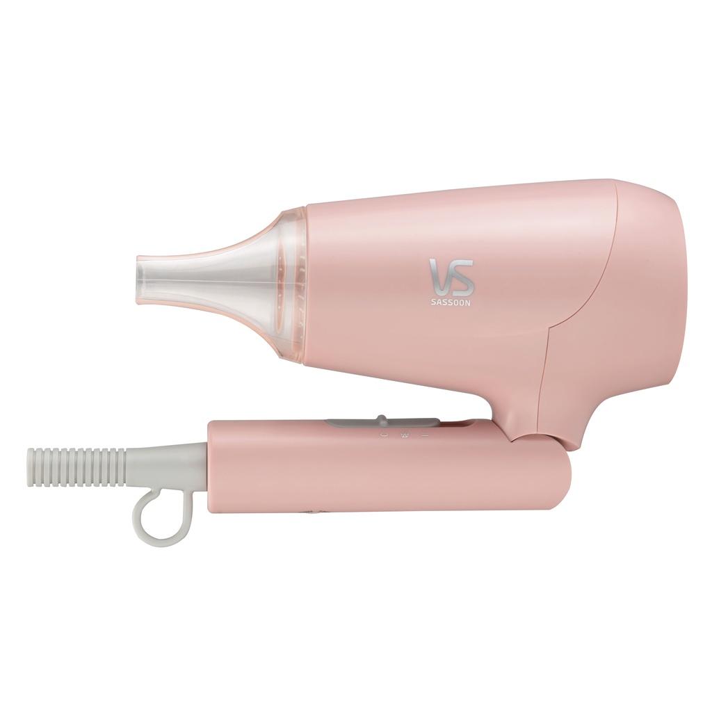 Máy sấy tóc du lịch gấp gọn VS Sassoon công nghệ Ionic 1400W màu hồng