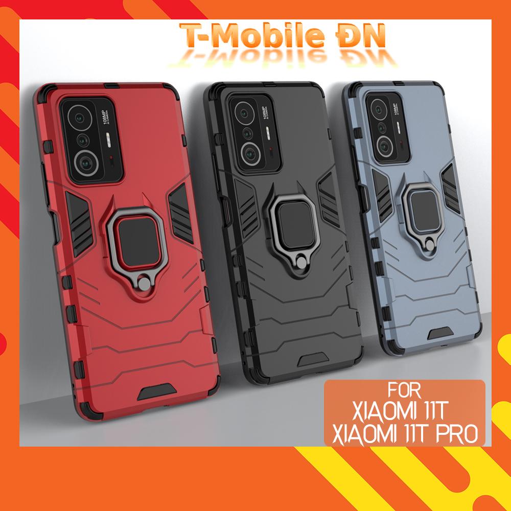 Ốp lưng dành cho Xiaomi 11T Pro 5G chống sốc iron man kèm nhẫn iring Bảo vệ camera và chống xem video tiện lợi