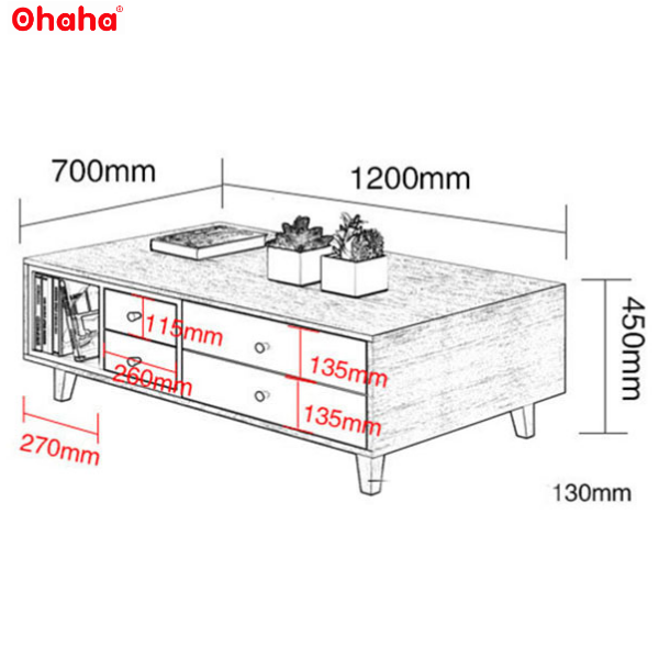 Bàn trà OHAHA hiện đại kiểu sang trọng - BT018