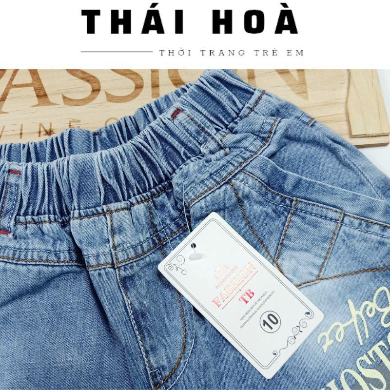 Quần lửng jean size đại bé trai