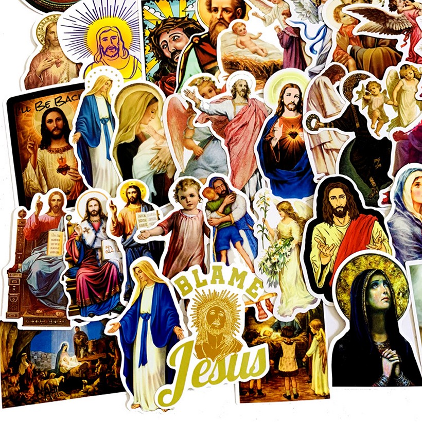 Sticker 68 miếng hình dán Chúa Jesus - hàng nhập khẩu