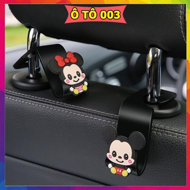 Móc treo đồ sau ghế ô tô họa tiết hoạt hình 3D đáng yêu