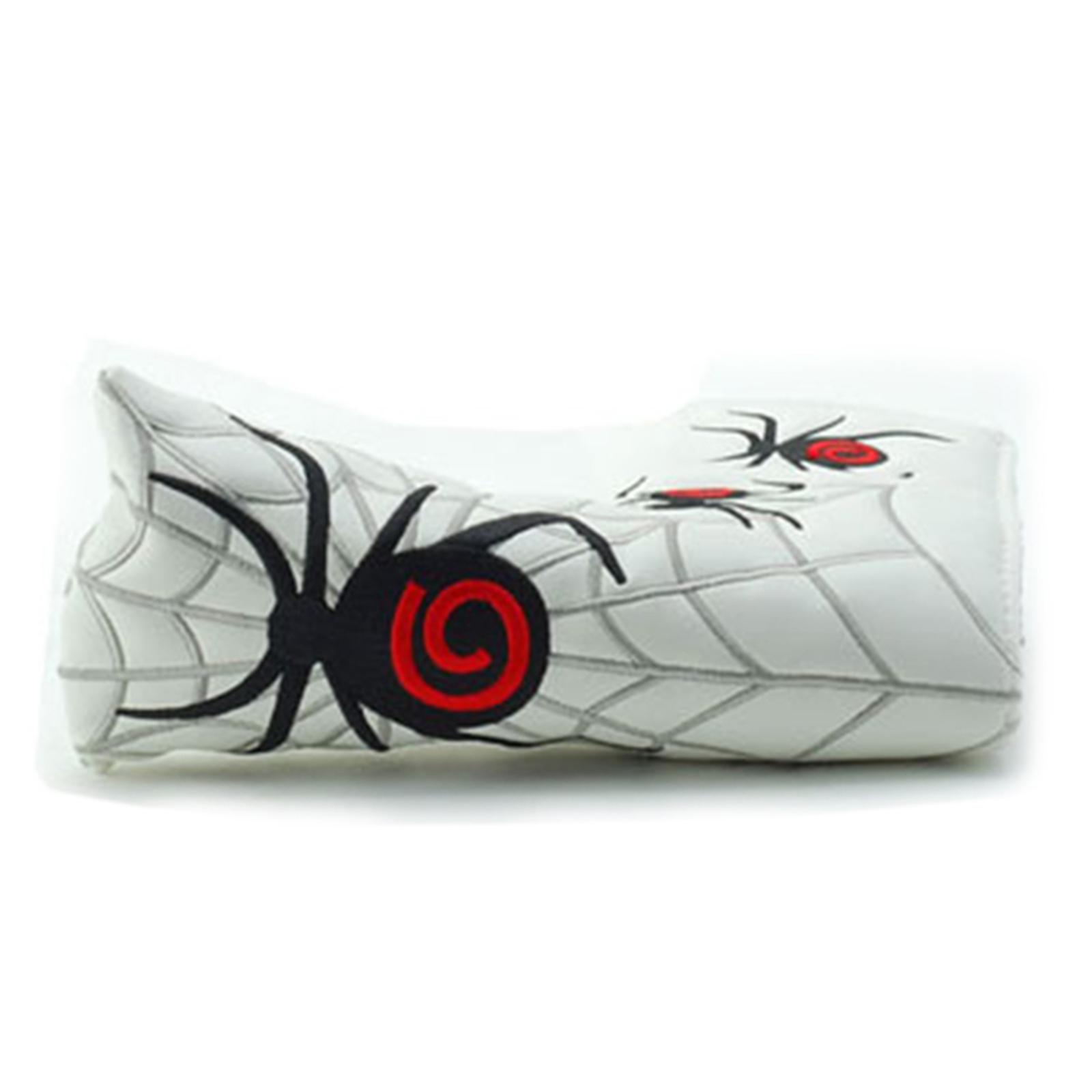Waterproof Spider Embroidery Golf Putter Cover Club Blade Head Cover Headcover Golf Protective Sleeve Golfer Equipment Gift