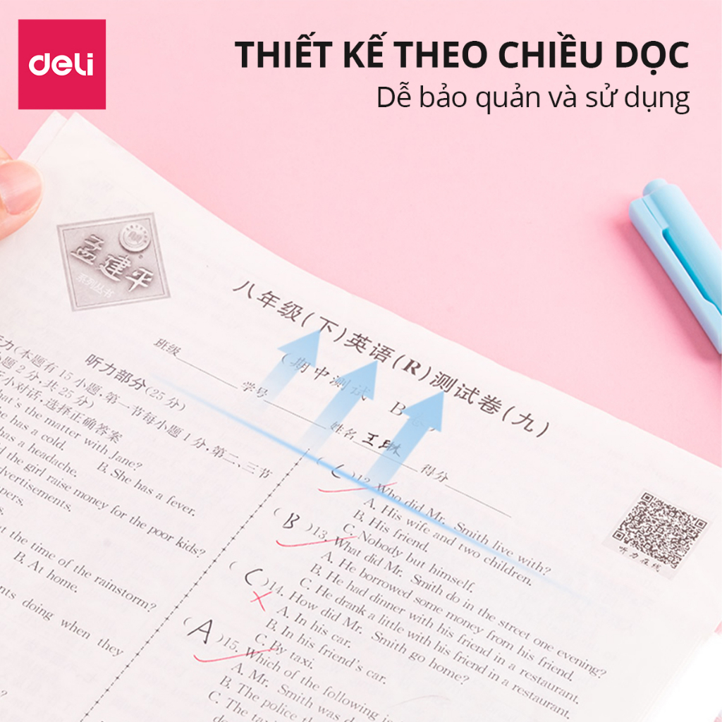 File Tài Liệu File Lá Học Sinh Deli Đa Năng A4 Chống Nước Đựng Tài Liệu 30 40 Trang Họa Tiết Cute