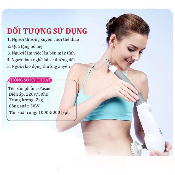 Chính Hãng Ayosun - Máy Massage cầm tay 7 đầu AYS Hàn Quốc