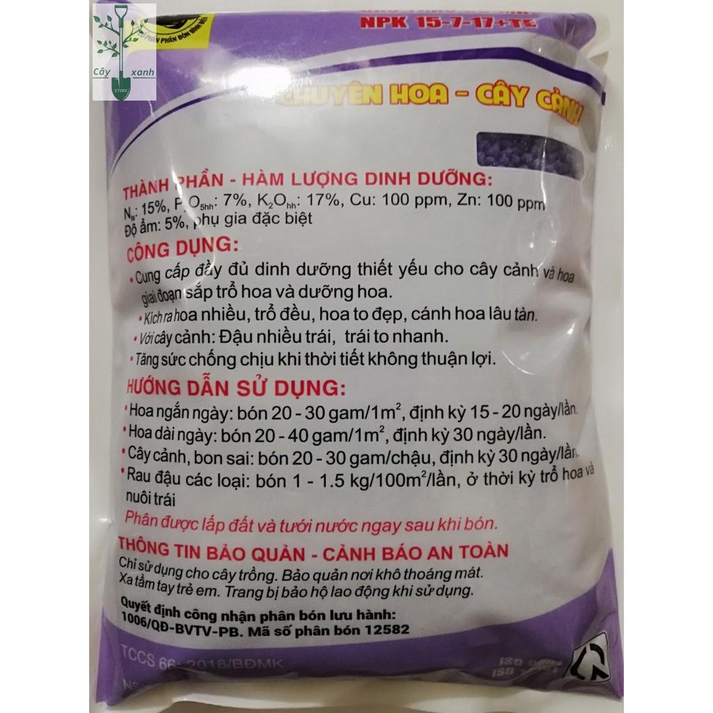 Phân Bón Đầu Trâu NPK 1KG Chuyên Cho Hoa, Cây Cảnh 15-7-17+TE