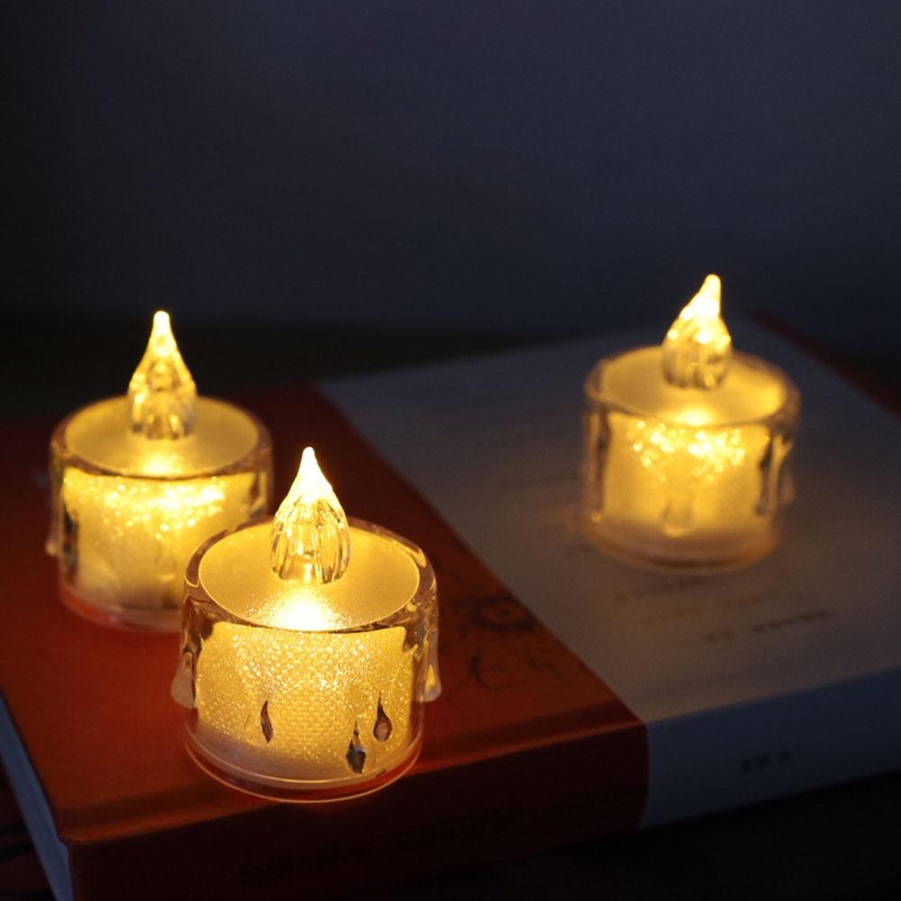 Đèn Led Hình Nến Trong Suốt Không Khói Dùng Trang Trí