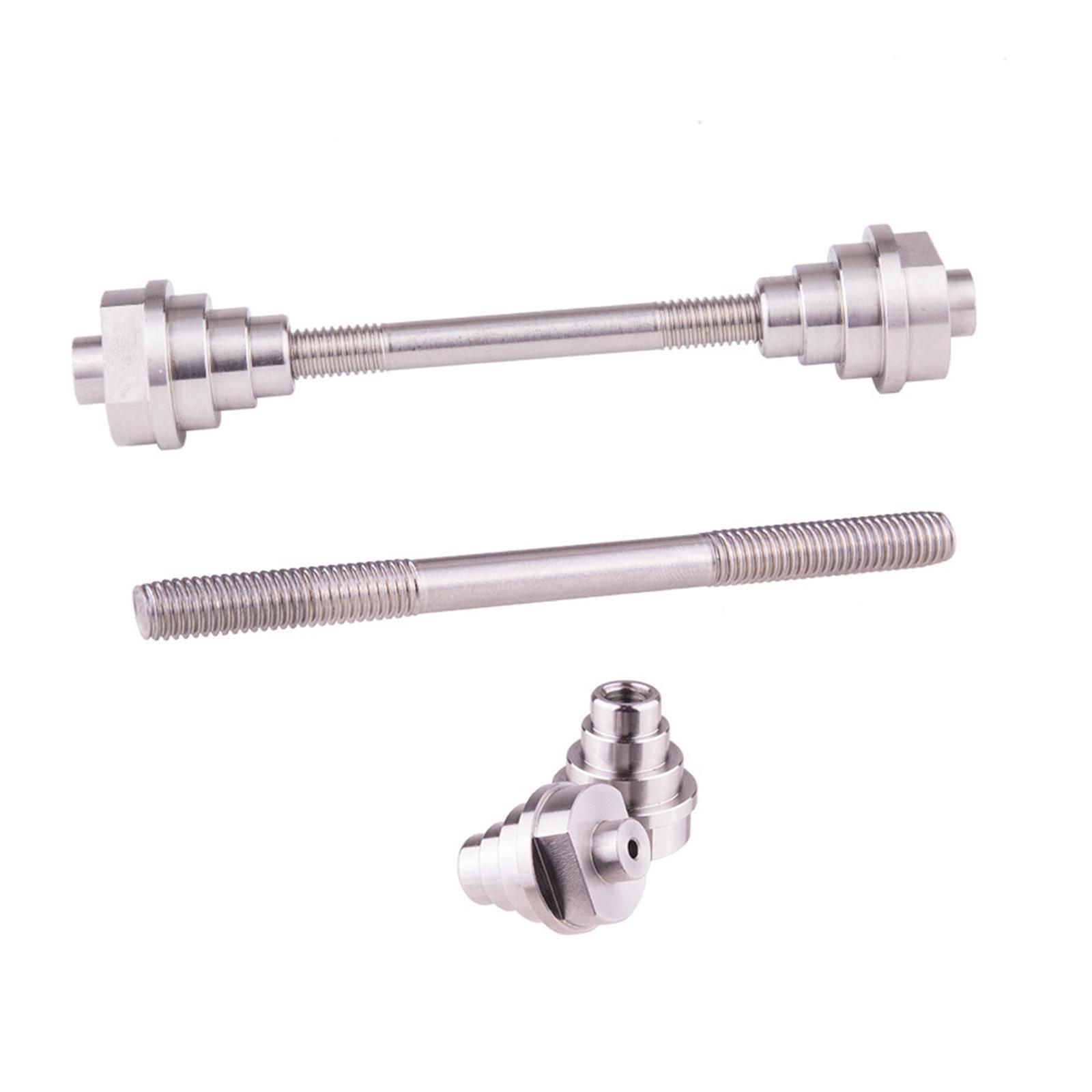 2x  l Truing Stand Thru Axle-Adapter, Alloy  Hub Repair Tool Truing Stand Platform Pass-Through Pin Adapter, Work with 12/15/20 Mm