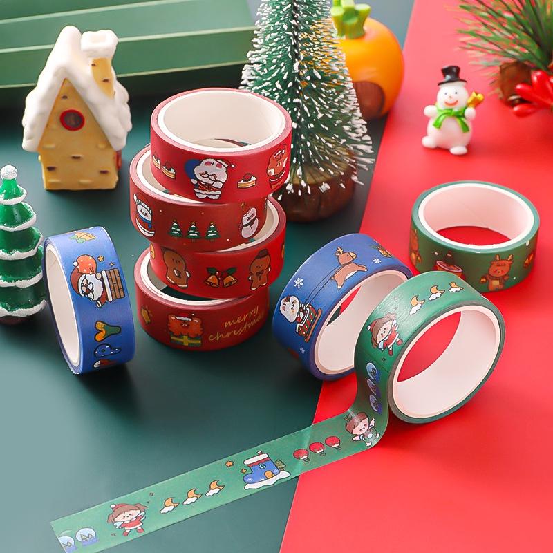 Băng dính washi tape giáng sinh noel Merry Christmas 1.5cm*3m