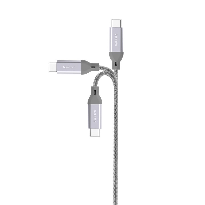 Cáp sạc nhanh Silicon Power Type-C Boost link LK30AC bọc nylon tối đa 3A dài 1m - Hàng Chính hãng