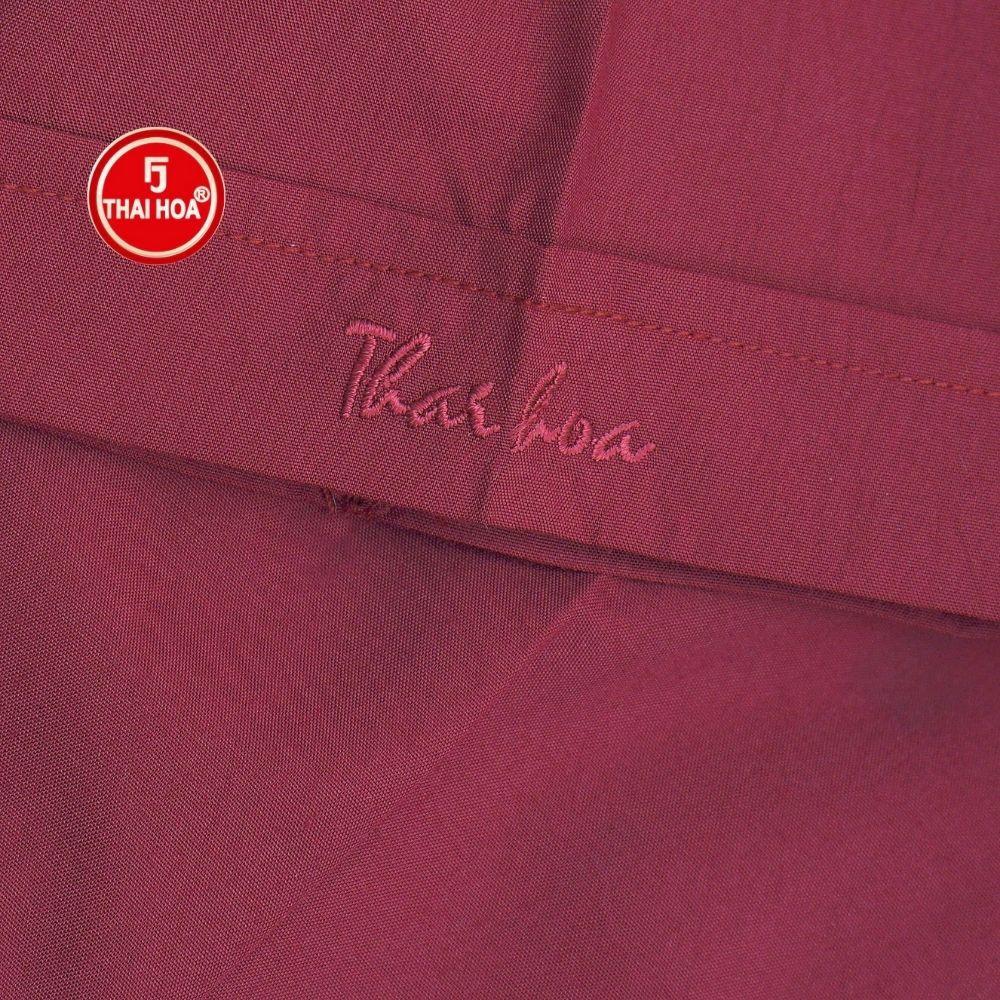 Áo sơ mi nữ Thái Hòa vải cotton thoáng mát màu đỏ N047-12-01