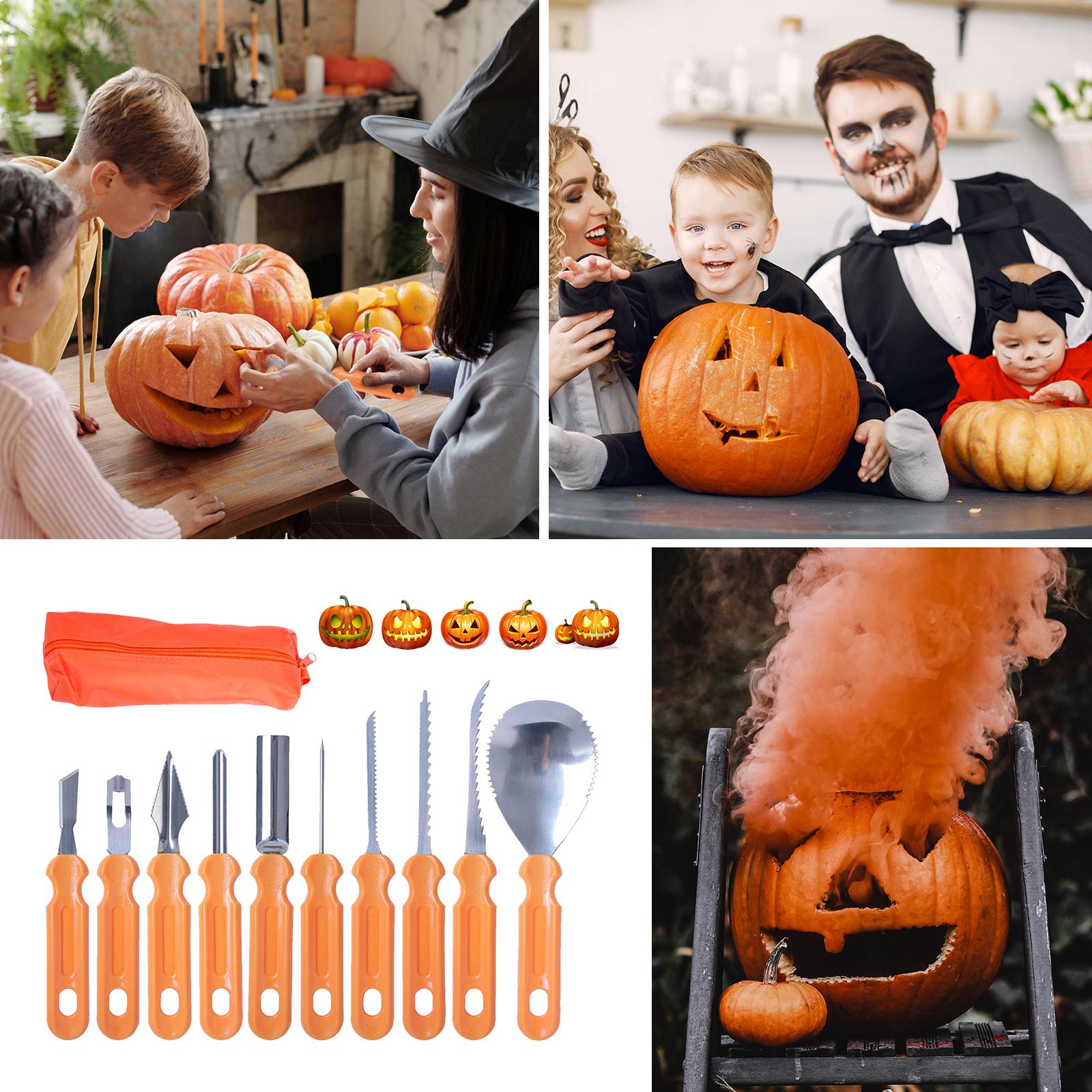Bộ Dụng Cụ Khắc Bí Ngô Halloween Bằng Thép Không Gỉ Chuyên Nghiệp
