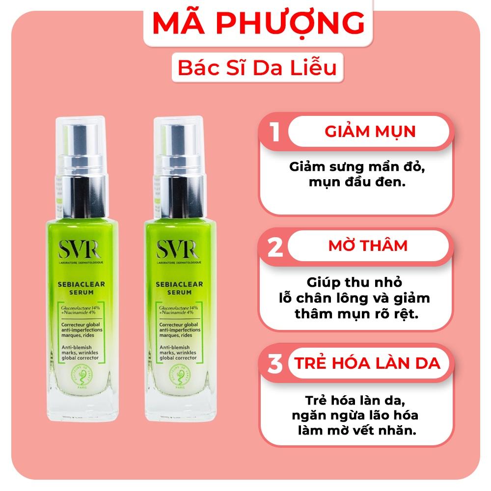 SERUM Giảm Mụn Làm Mờ Thâm Sạm Và Mềm Mịn Da SVR Sebiaclear Serum 30ml