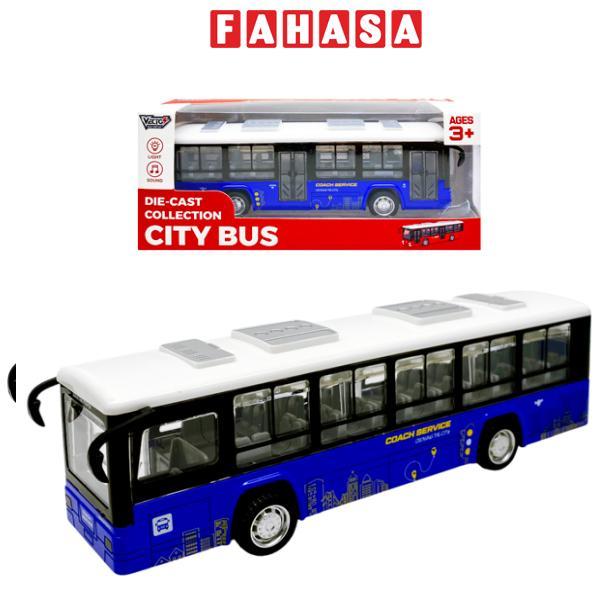 Đồ Chơi Mô Hình Xe Buýt Thành Phố Có Đèn Và Âm Thanh - Vecto VT0771A - Màu Xanh