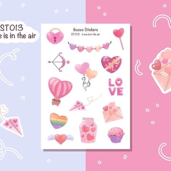 Sticker sheet love is in the air - chuyên dán, trang trí sổ nhật kí, sổ tay | Bullet journal - Unim030