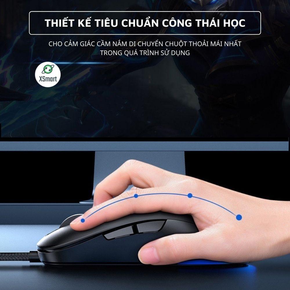 Chuột Máy Tính, Laptop Có Dây EBAY M383 Led RGB Đổi Màu Cực Đẹp, Dùng Văn Phòng, Chơi Game Cực Đã, Bản Đặc Biệt 2023