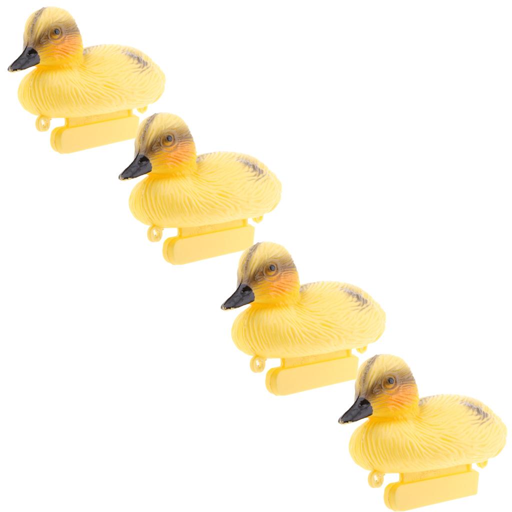 Phép Lạ Chiếu 4 Miếng Cho Bé Duckings Nổi Decoy Vịt Đuôi Cá Nơ Cổ Nhựa Trang Trí Ao