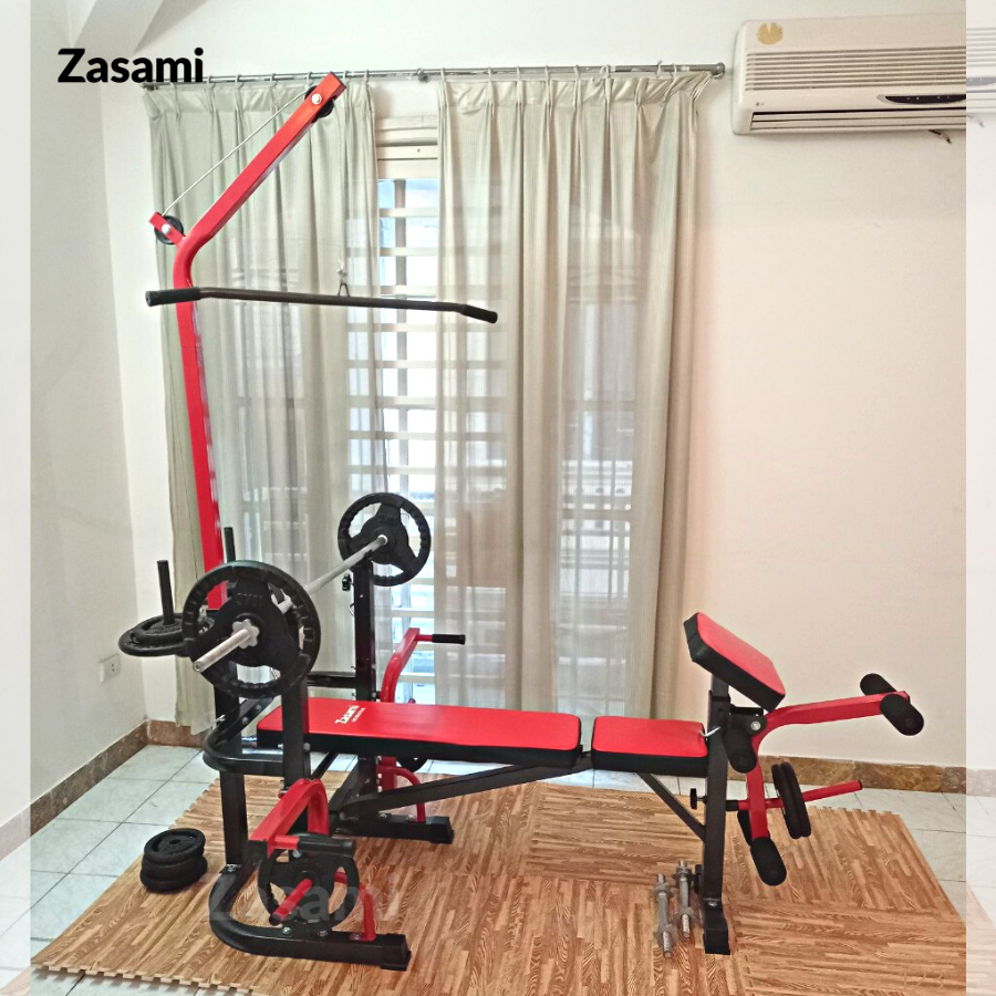 Giàn Tạ Đa Năng Zasami SGT-8210 Plus ( chưa gồm đòn và tạ ) - Tặng kèm 1 đôi găng tay