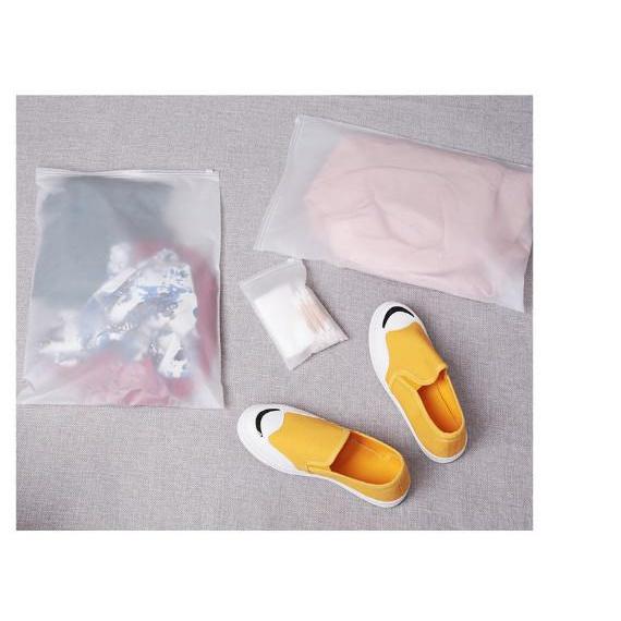 Túi zip dẻo trắng sửa combo 5 size tiện ích du lịch K15 Shalla