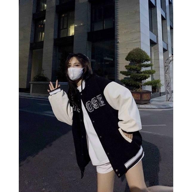 Áo khoác nhung CHOOSE kiểu bomber 2 lớp.from rộng thêu chữ nổi siêu đẹp vải mịn đẹp, HOT TREN NĂM 2022
